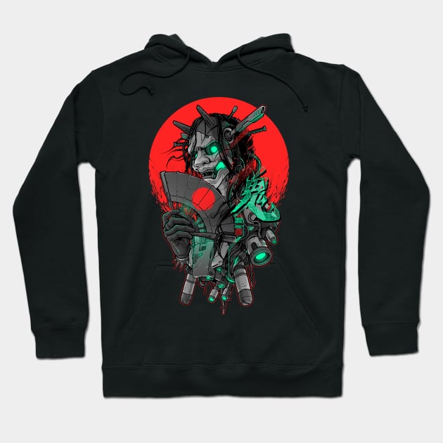 HANNYA MECHA - Dark Version Hoodie by BlackoutBrother